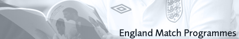 England match programmes